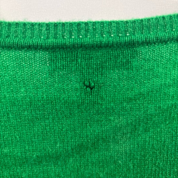 Charter Club Cashmere V-neck Sweater Womens XL Green Luxury Old Money Colorful - Picture 10 of 11